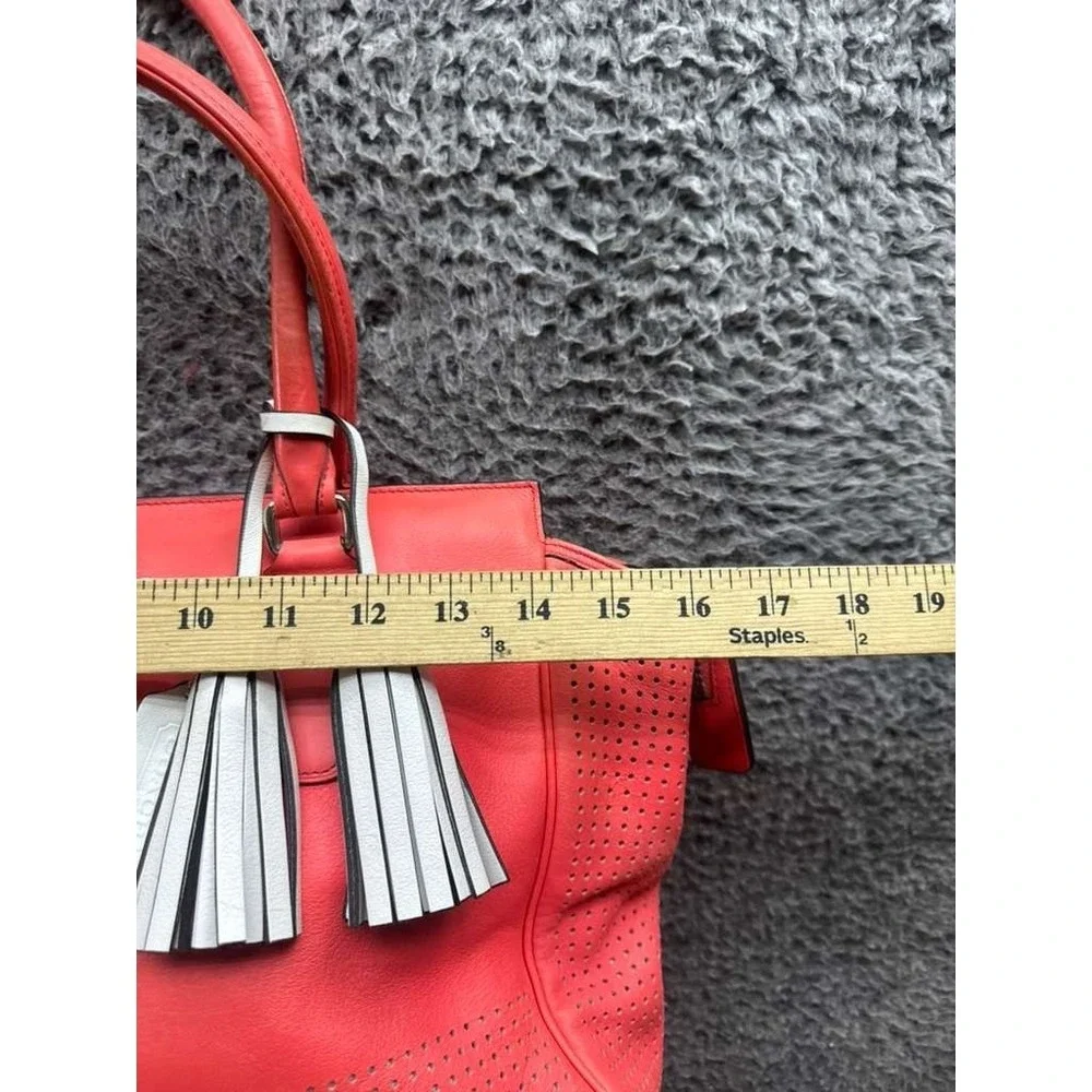 Coach Restored Legacy Perforated Leather Candace Carryall Tote Bag Coral 22390 - Picture 12 of 14